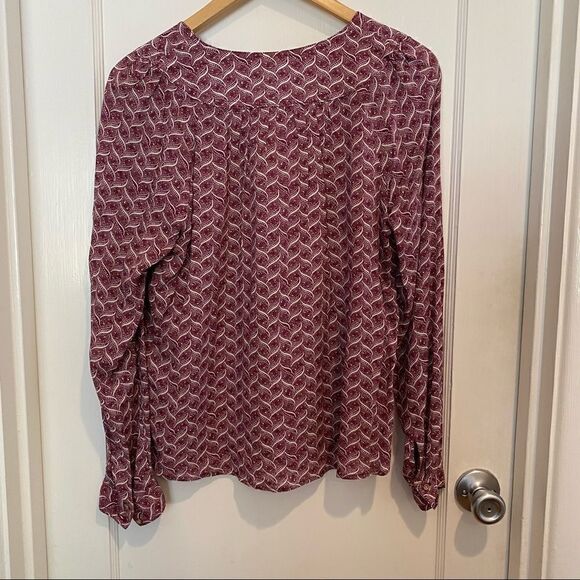 Anthropologie Maeve Orli Bibbed Button-Down Top - Picture 3 of 6